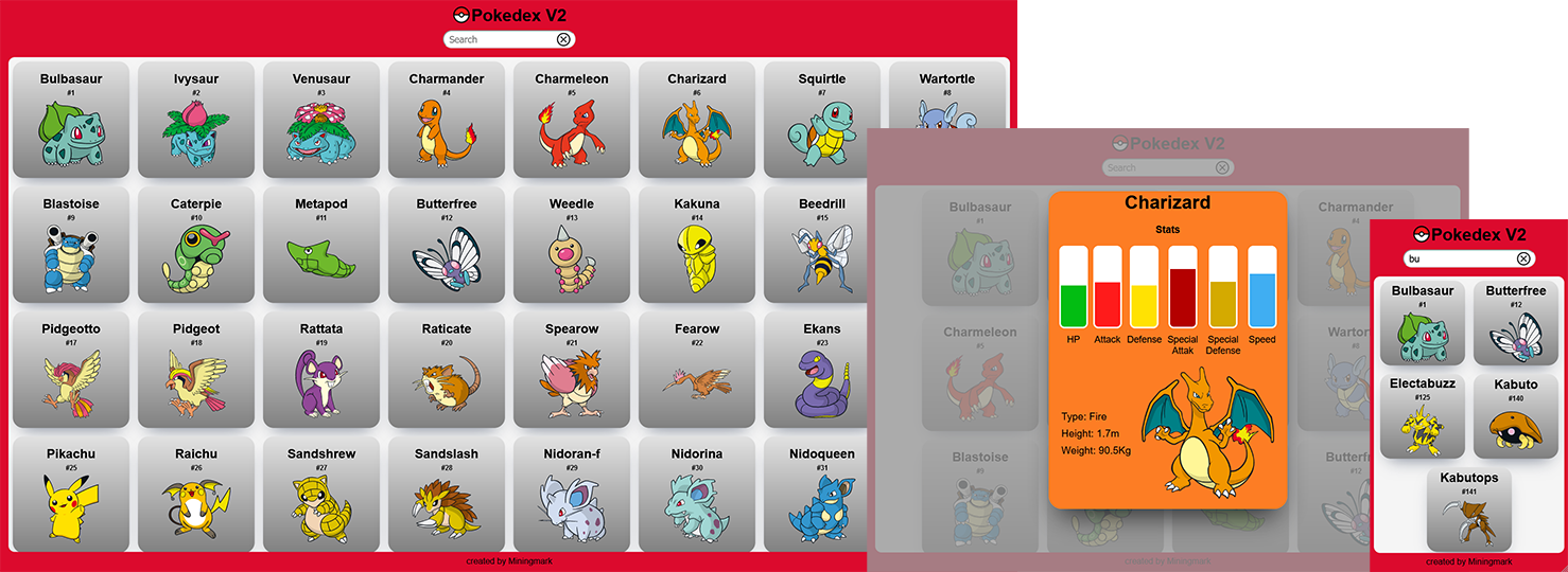 Pokedex  website preview